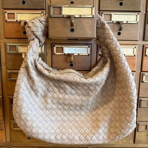 Urban Expressions Taupe Woven Hobo Bag